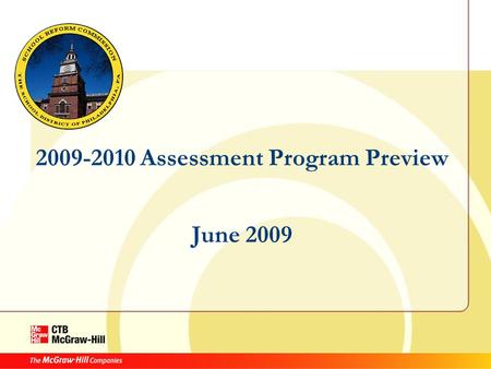 2009-2010 Assessment Program Preview June 2009. Agenda: Intro by SDP Intro to Acuity Distractor Analysis Instructional Resources Student Online Testing.