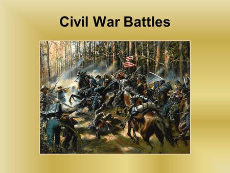 Civil War Battles. Goals: To be able to identify the major battles of the Civil War. Know the starting point and ending point of the Civil War.