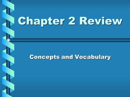 Concepts and Vocabulary