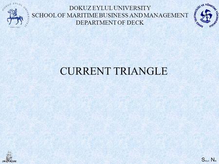 S elçuk N as SELÇUK NAS DOKUZ EYLUL UNIVERSITY SCHOOL OF MARITIME BUSINESS AND MANAGEMENT DEPARTMENT OF DECK CURRENT TRIANGLE.