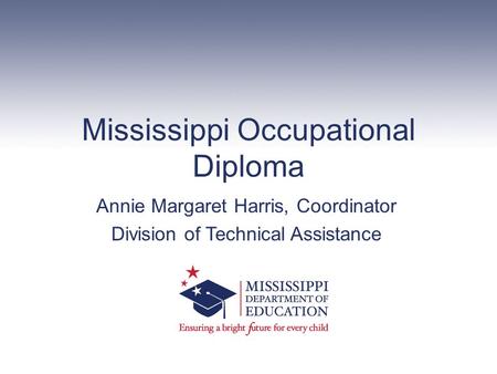Mississippi Occupational Diploma