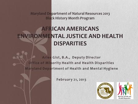 African Americans Environmental Justice and Health Disparities