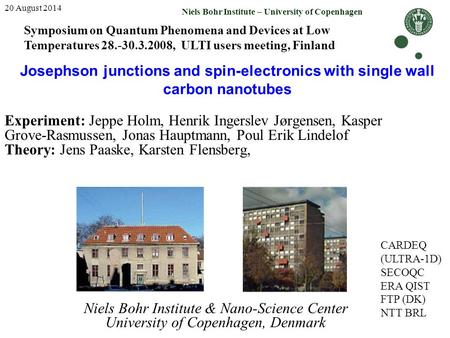 Niels Bohr Institute – University of Copenhagen