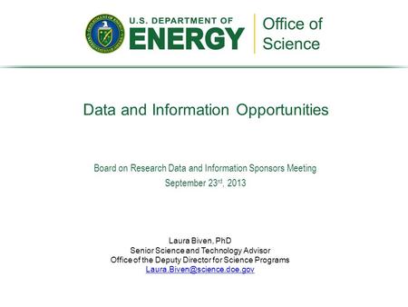 Data and Information Opportunities