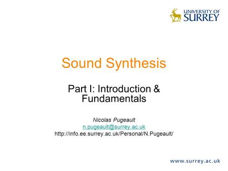 Part I: Introduction & Fundamentals