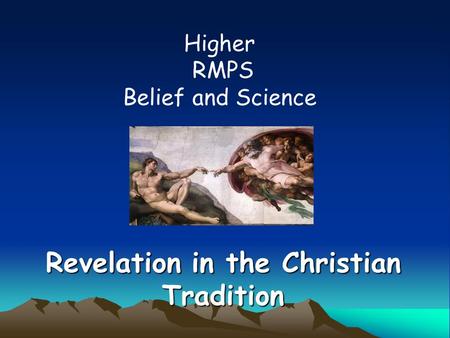 Revelation in the Christian Tradition