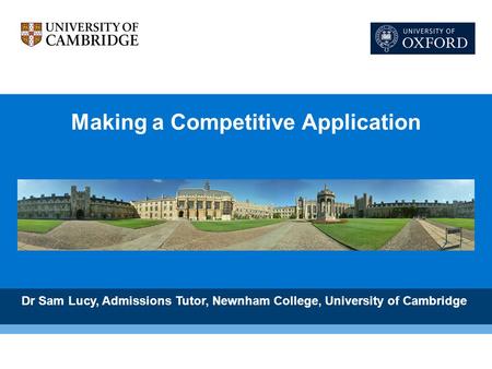 Making a Competitive Application