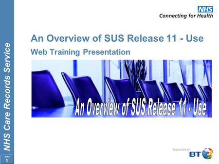 An Overview of SUS Release 11 - Use