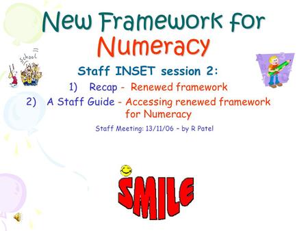 New Framework for Numeracy