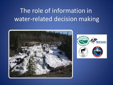 The role of information in water-related decision making.