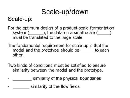 Scale-up/down Scale-up: