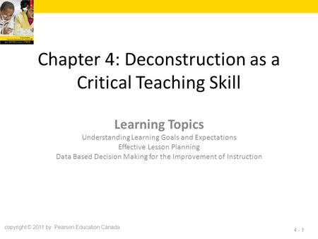Chapter 4: Deconstruction as a Critical Teaching Skill