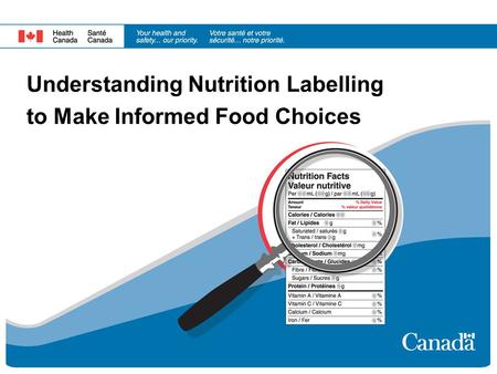 Understanding Nutrition Labelling to Make Informed Food Choices.