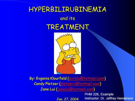 HYPERBILIRUBINEMIA TREATMENT and its