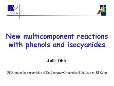 New multicomponent reactions with phenols and isocyanides