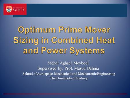 Optimum Prime Mover Sizing in Combined Heat and Power Systems