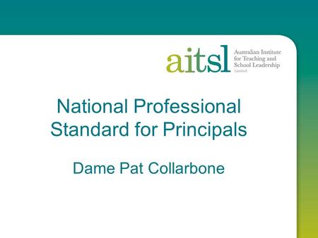 National Professional Standard for Principals