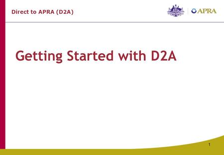 Getting Started with D2A