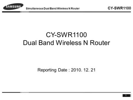 CY-SWR1100 Dual Band Wireless N Router