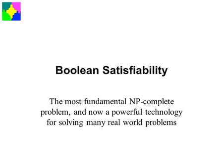 Boolean Satisfiability