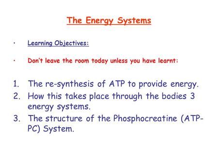 The re-synthesis of ATP to provide energy.