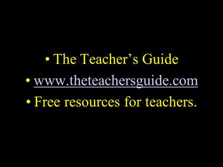 Free resources for teachers.