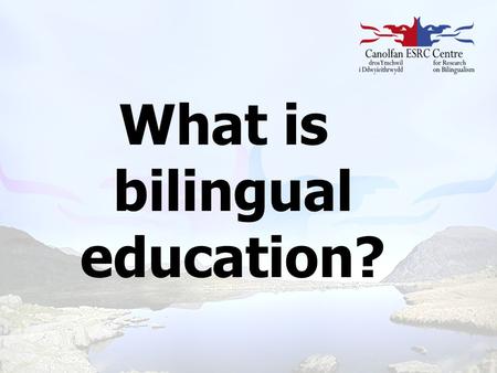 What is bilingual education?