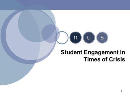 1 Student Engagement in Times of Crisis. Session Aims By the end of the session you will be able to: analyse what kind of relationship you have with your.