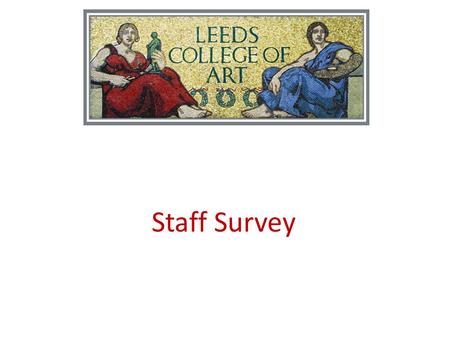 Staff Survey. Leeds College of Art Staff Survey Highlights December 2011.