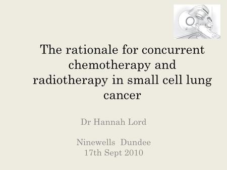 Dr Hannah Lord Ninewells Dundee 17th Sept 2010