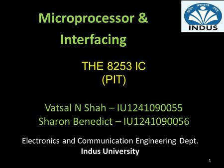 Microprocessor & Interfacing