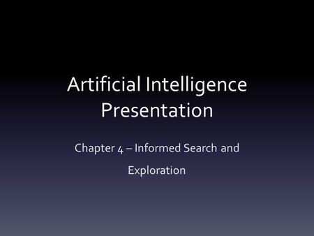 Artificial Intelligence Presentation