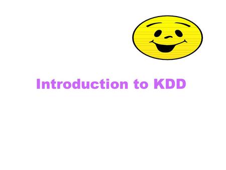 Introduction to KDD.