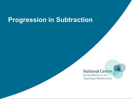 Progression in Subtraction. Areas Addressed Partitioning Discussing subtraction strategies Developing Column Subtraction Column Subtraction 2.