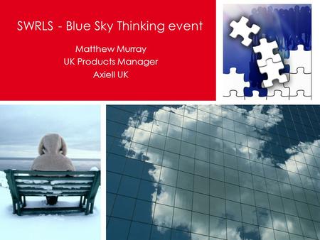 Matthew Murray UK Products Manager Axiell UK SWRLS - Blue Sky Thinking event.