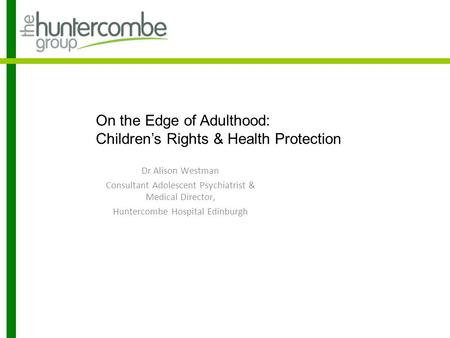 On the Edge of Adulthood: Children’s Rights & Health Protection