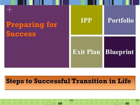 + Preparing for Success IPP Exit Plan Steps to Successful Transition in Life Portfolio Blueprint.
