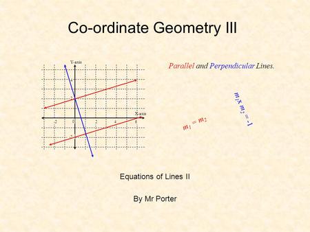 Co-ordinate Geometry III