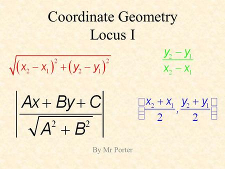 Coordinate Geometry Locus I