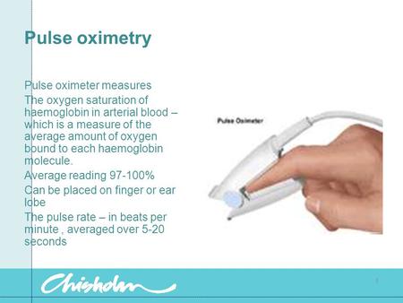 Pulse Oximetry. What is a Pulse Oximeter? A device that provides a  non-invasive (does not break the patient ' s skin or body openings) method  of allowing. - ppt download