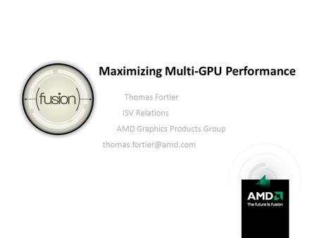 Maximizing Multi-GPU Performance