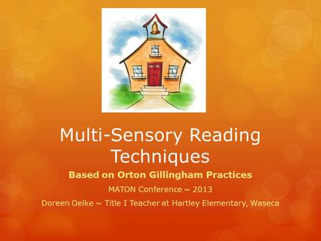 Multi-Sensory Reading Techniques