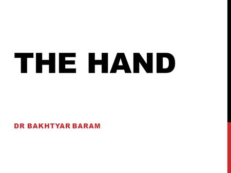 THE HAND DR BAKHTYAR BARAM. MALLET FINGER Results from injury to the extensor tendon of the terminal finger DIP joint The pt can not extend it active.