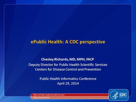 ePublic Health: A CDC perspective
