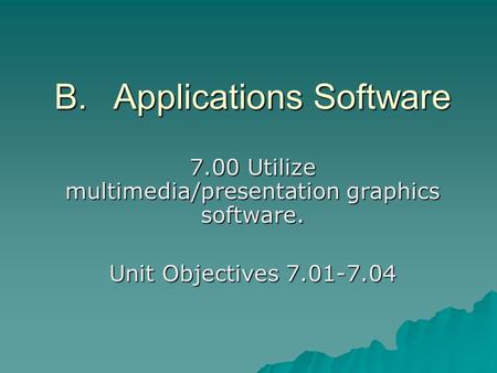 Applications Software