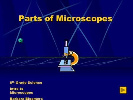 Parts of Microscopes 6 th Grade Science Intro to Microscopes Barbara Bloemers.