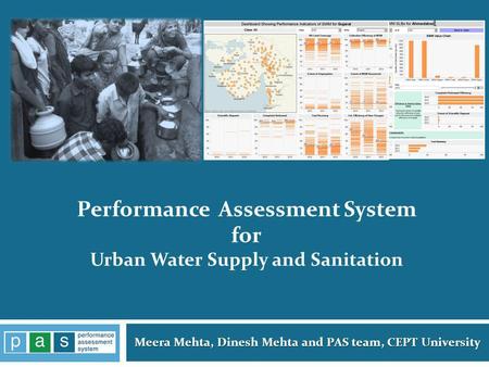 Performance Assessment System for Urban Water Supply and Sanitation