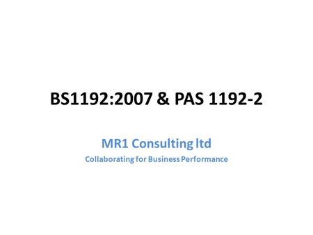 MR1 Consulting ltd Collaborating for Business Performance