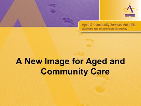 A New Image for Aged and Community Care. What is the Image of Aged Care? ACSA & Member concerns Need to understand our image Research – Executive Depth.