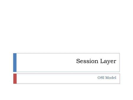Session Layer OSI Model.